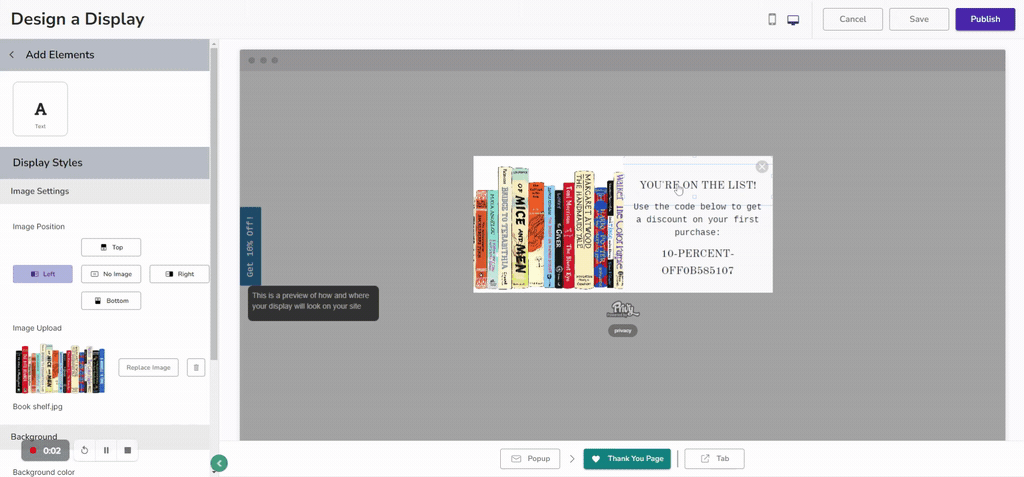 Privy Convert Editor: Edit text element