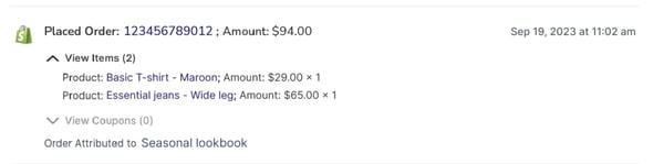 Privy enhanced revenue reporting example