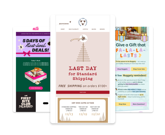 Winter Holiday Email Examples