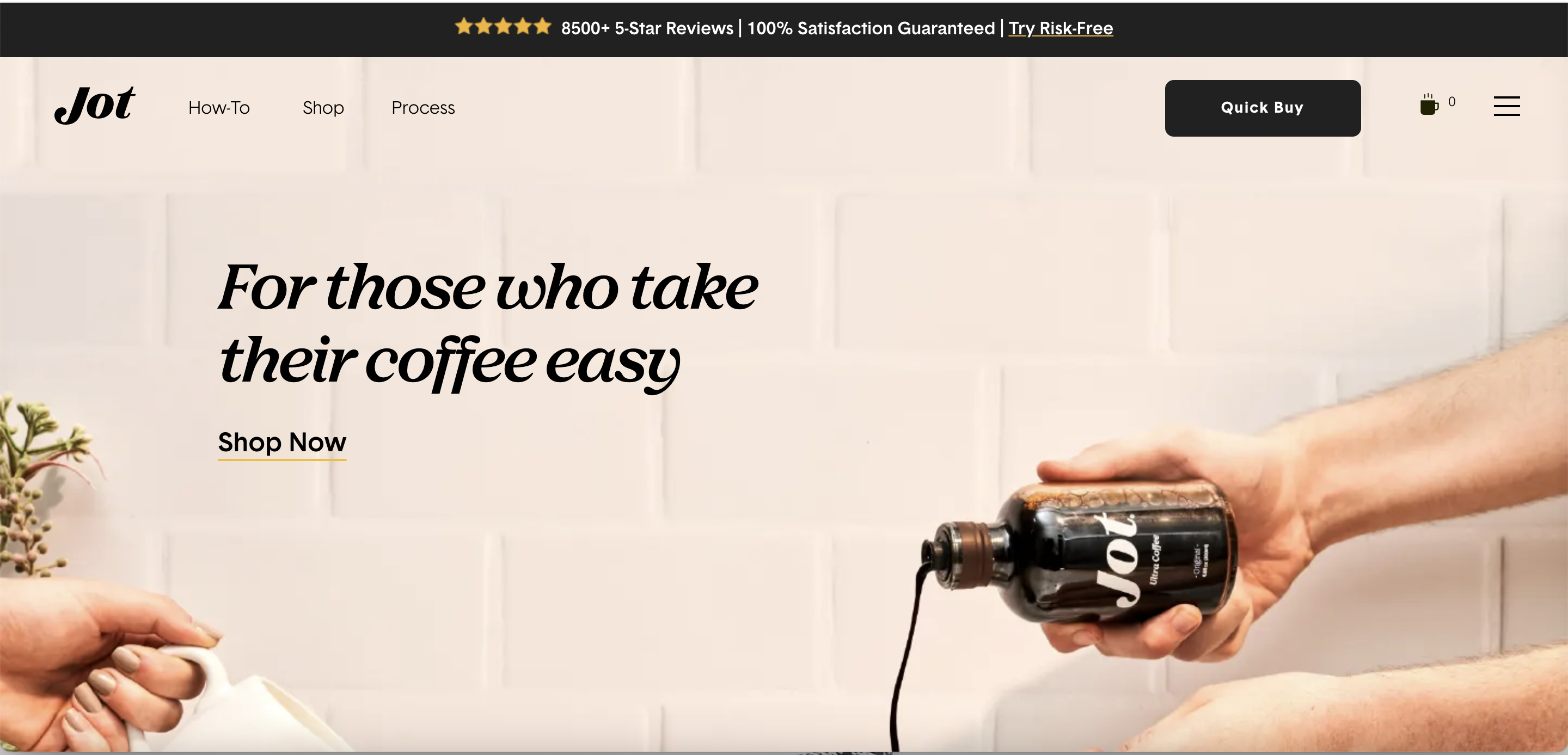 Screenshot from Jot's website