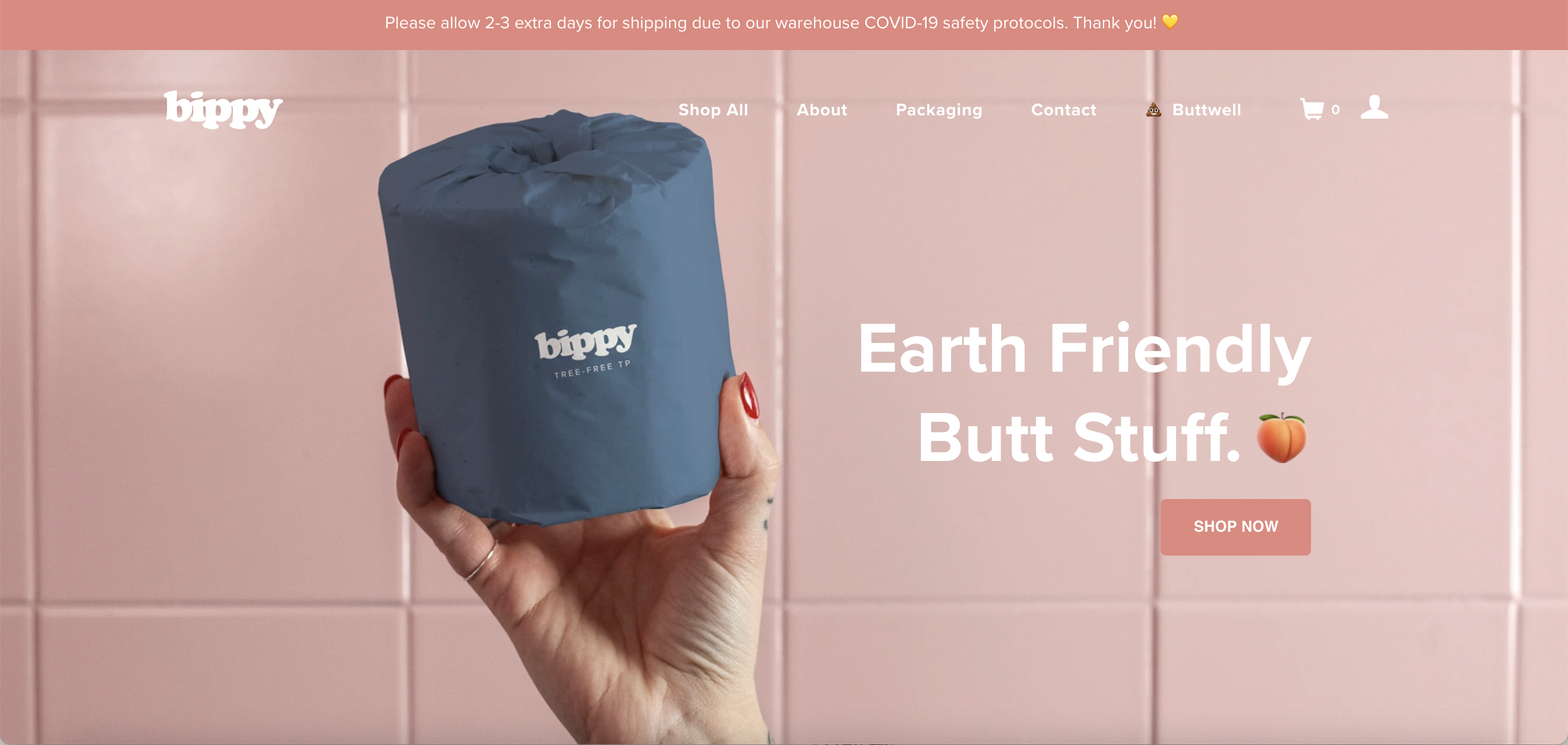Screenshot from Bippy's website
