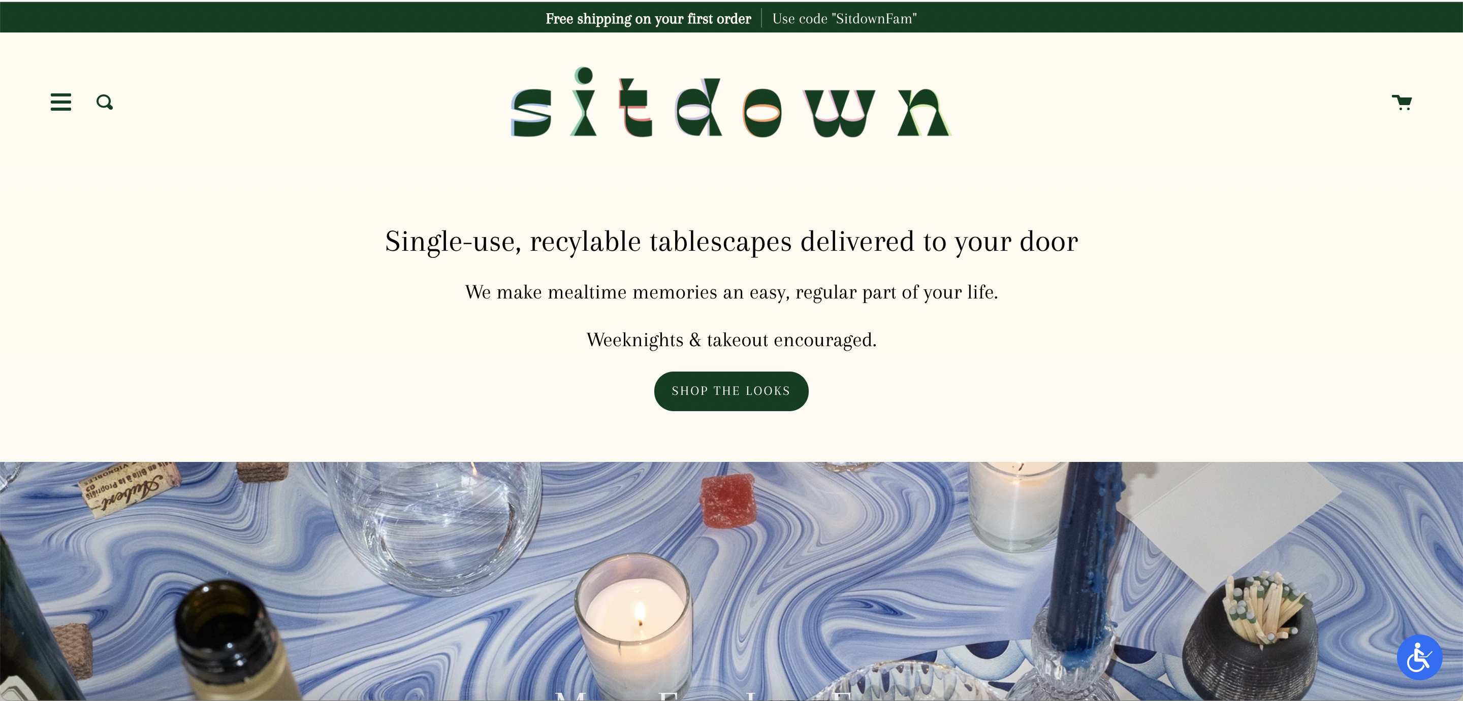 Screenshot from Sitdown's website
